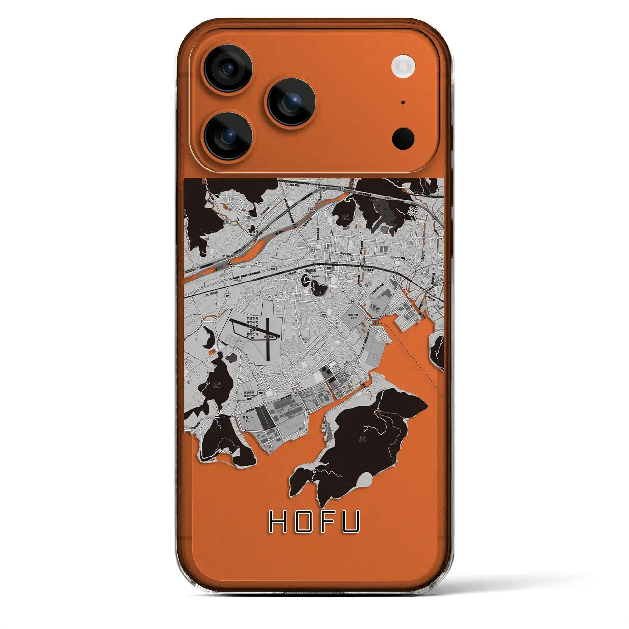【防府（山口県）】地図柄iPhoneケース（クリアタイプ）モノトーン・iPhone 17 Pro Max 用