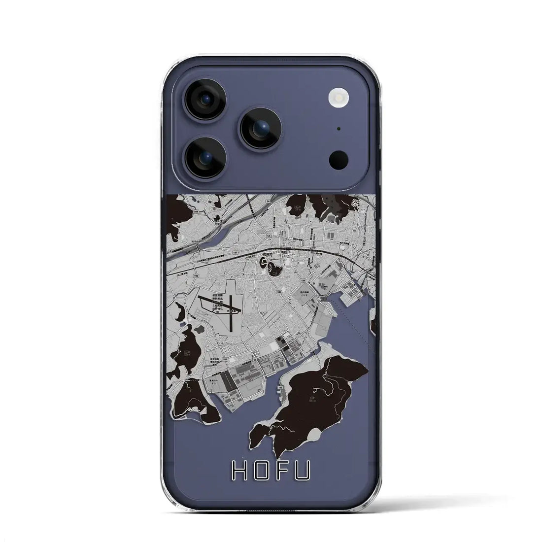 【防府（山口県）】地図柄iPhoneケース（クリアタイプ）