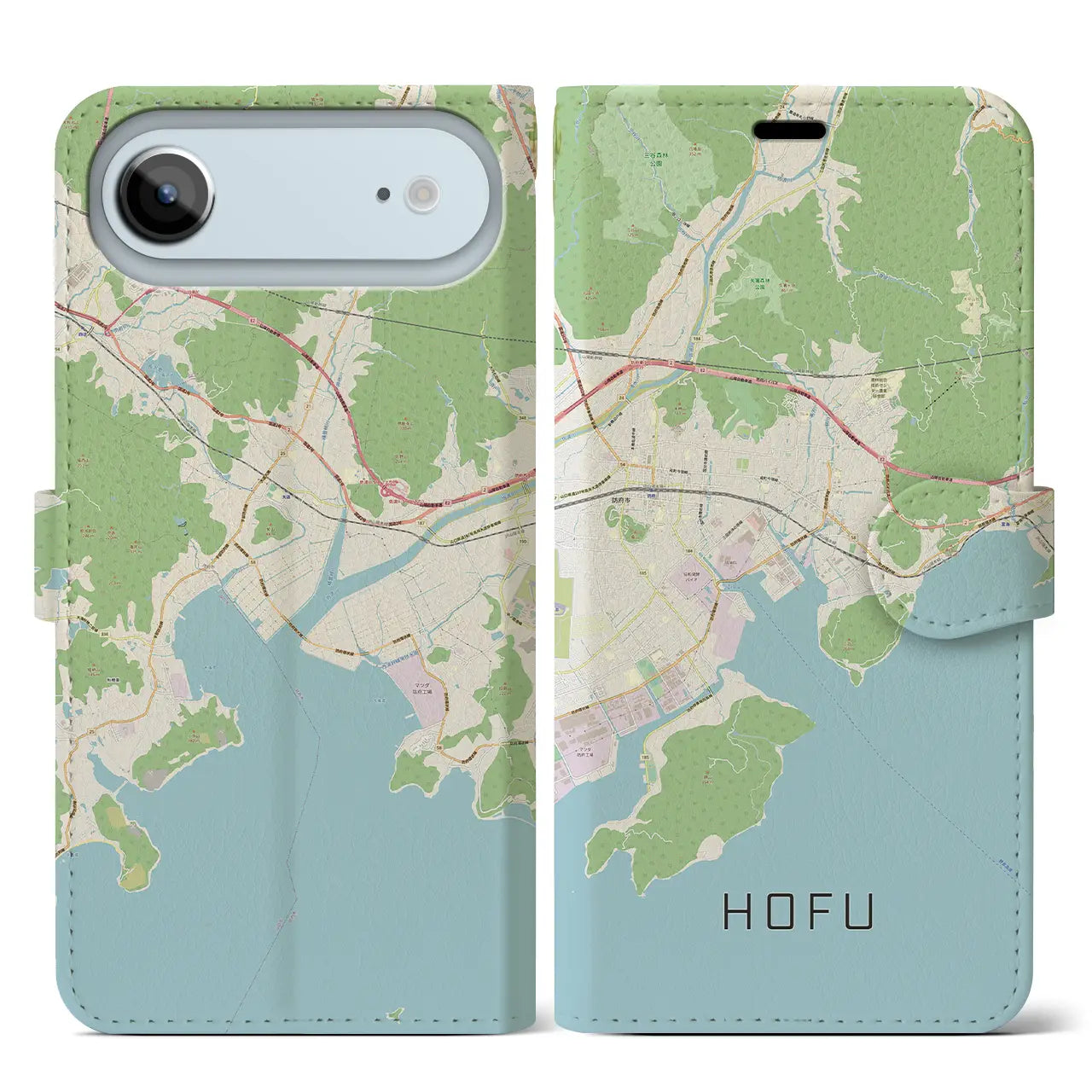 【防府（山口県）】地図柄iPhoneケース（手帳タイプ）