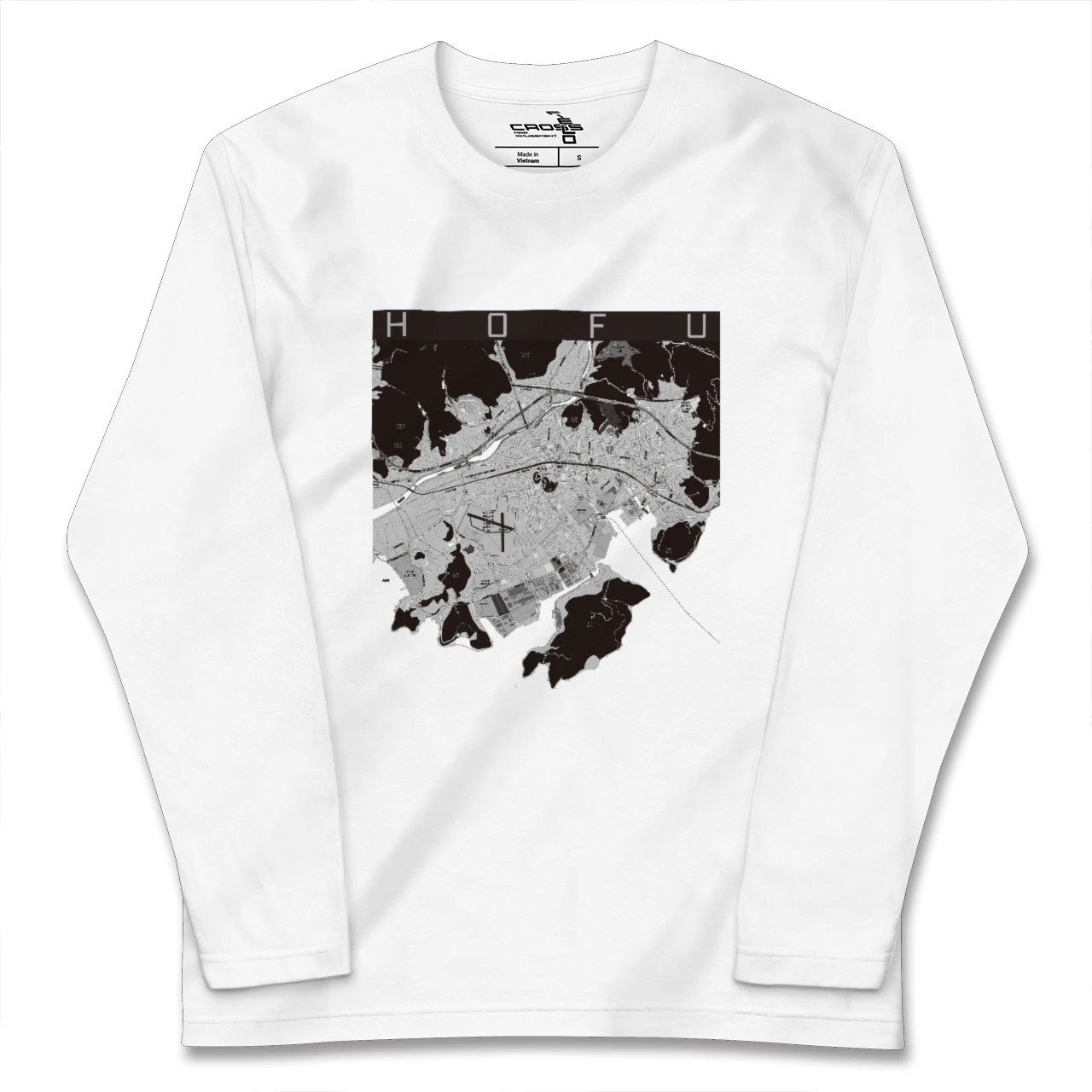 【防府（山口県）】地図柄ロングスリーブTシャツ