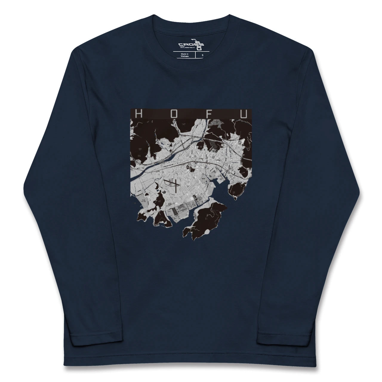 【防府（山口県）】地図柄ロングスリーブTシャツ