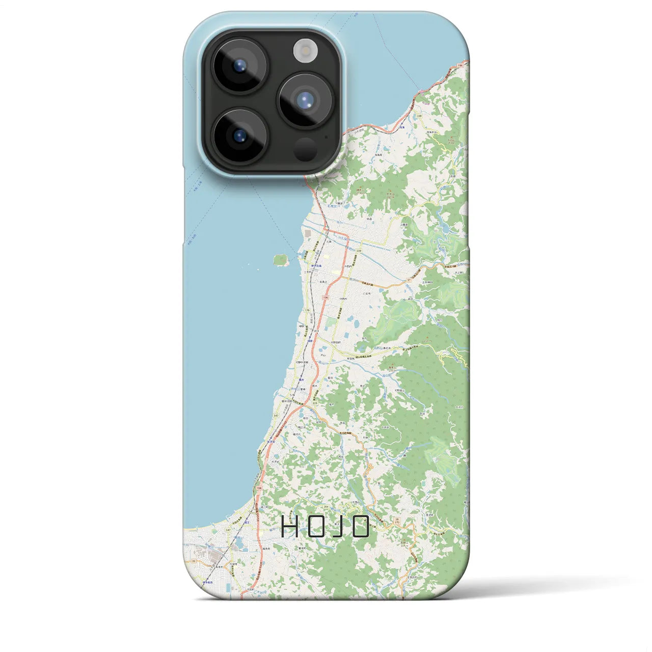 【北条（愛媛県）】地図柄iPhoneケース（バックカバータイプ）