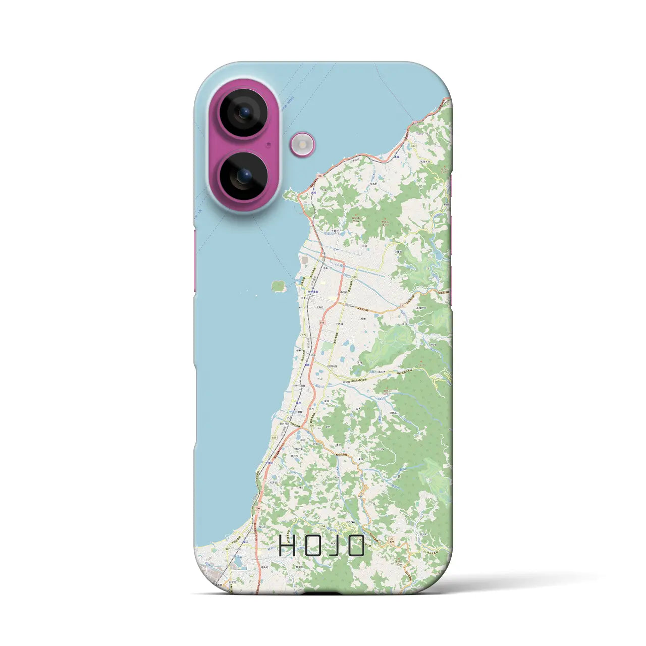 【北条（愛媛県）】地図柄iPhoneケース（バックカバータイプ）