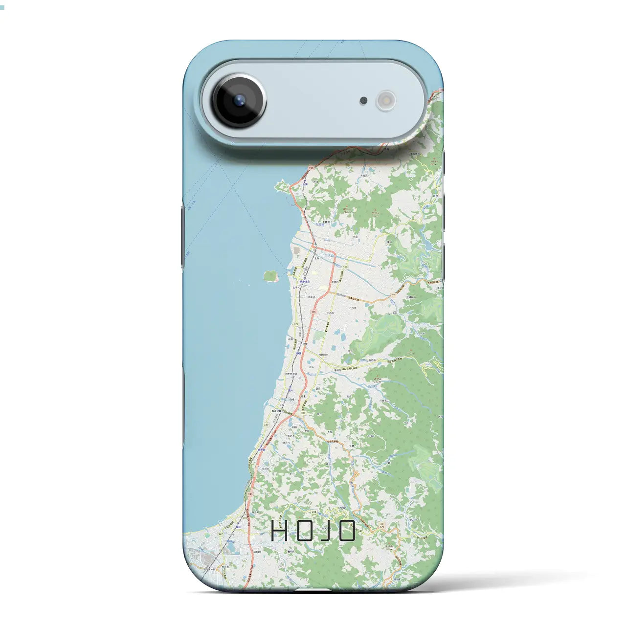 【北条（愛媛県）】地図柄iPhoneケース（バックカバータイプ）