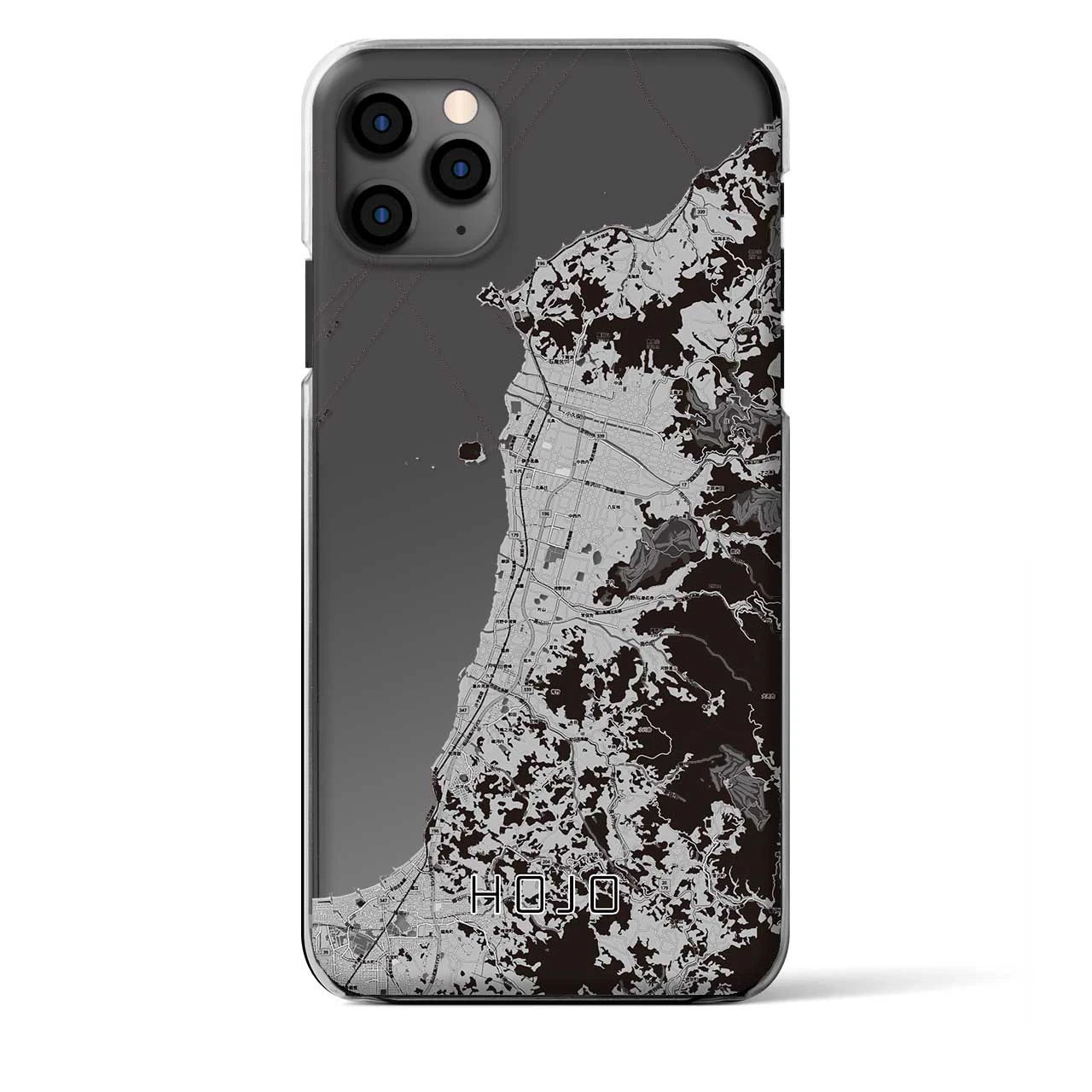 【北条（愛媛県）】地図柄iPhoneケース（クリアタイプ）