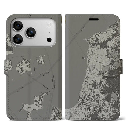 【北条（愛媛県）】地図柄iPhoneケース（手帳タイプ）