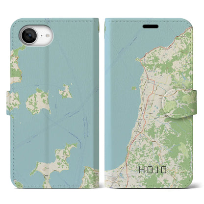 【北条（愛媛県）】地図柄iPhoneケース（手帳タイプ）