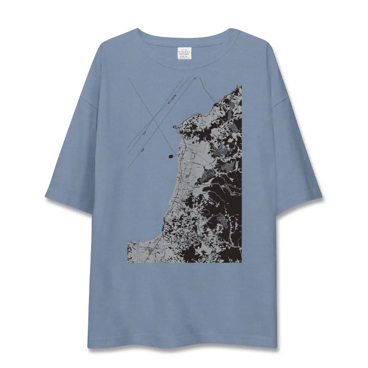 【北条（愛媛県）】地図柄ビッグシルエットTシャツ