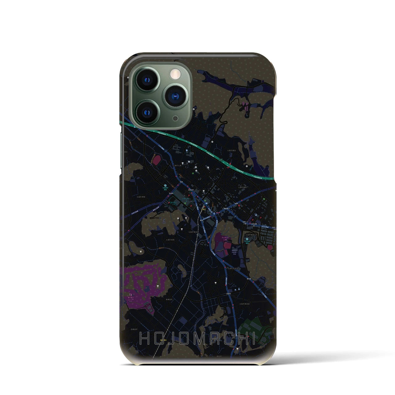 【北条町（兵庫県）】地図柄iPhoneケース（バックカバータイプ）