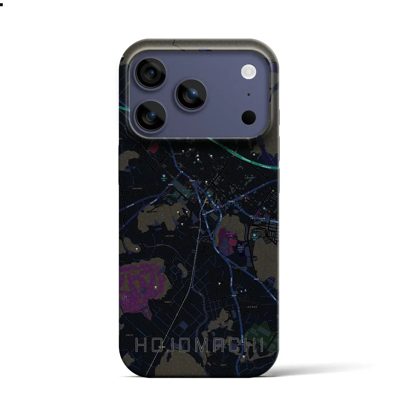 【北条町（兵庫県）】地図柄iPhoneケース（バックカバータイプ）