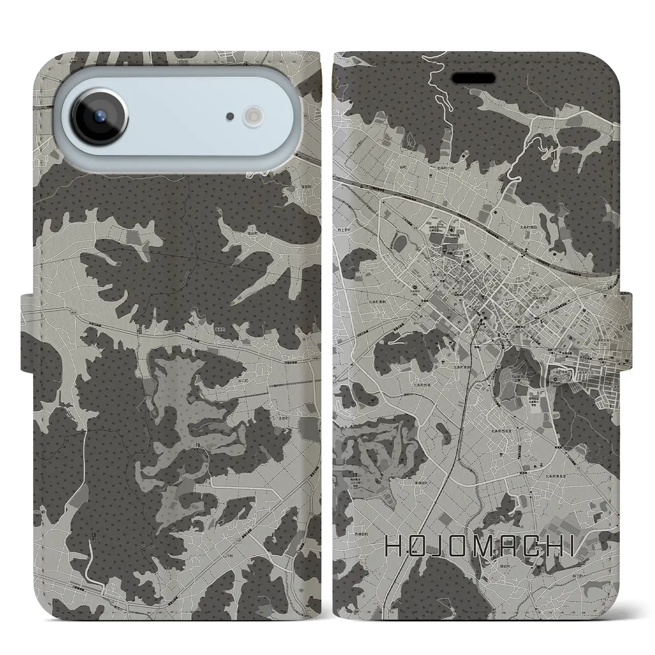 【北条町（兵庫県）】地図柄iPhoneケース（手帳タイプ）