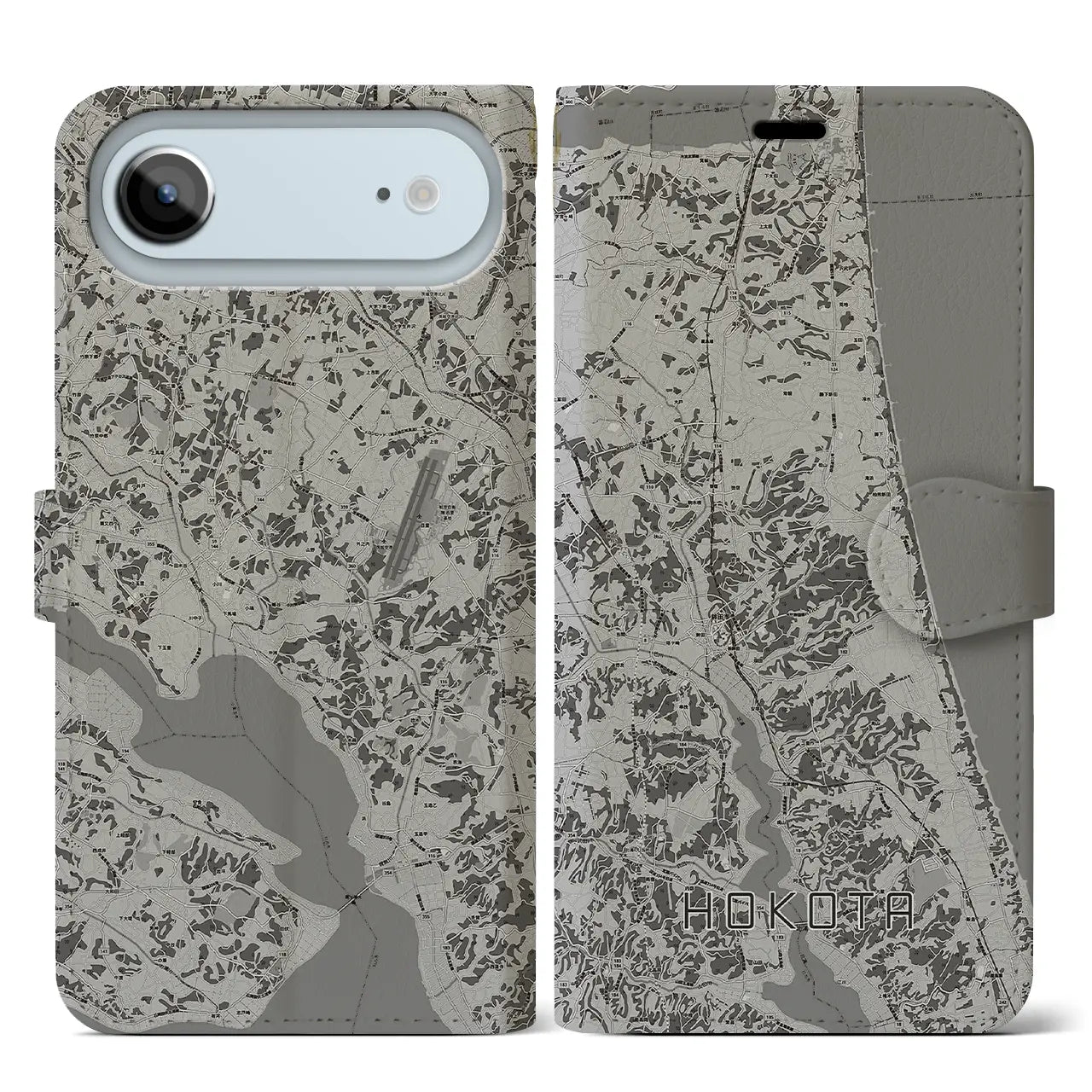 【鉾田（茨城県）】地図柄iPhoneケース（手帳タイプ）