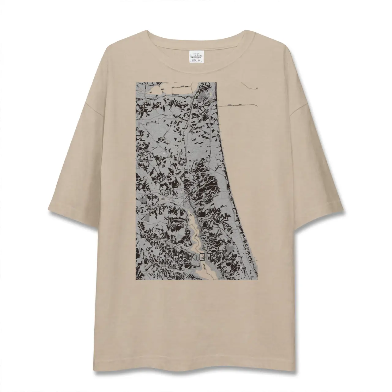 【鉾田（茨城県）】地図柄ビッグシルエットTシャツ