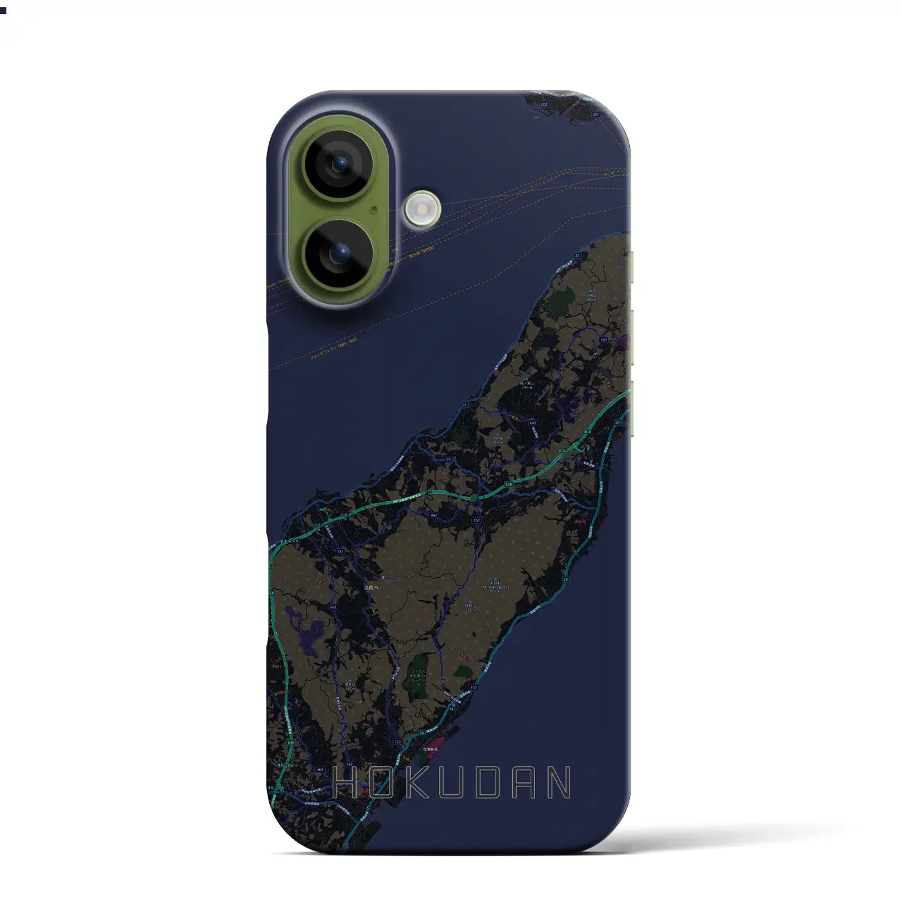 【北淡（兵庫県）】地図柄iPhoneケース（バックカバータイプ）