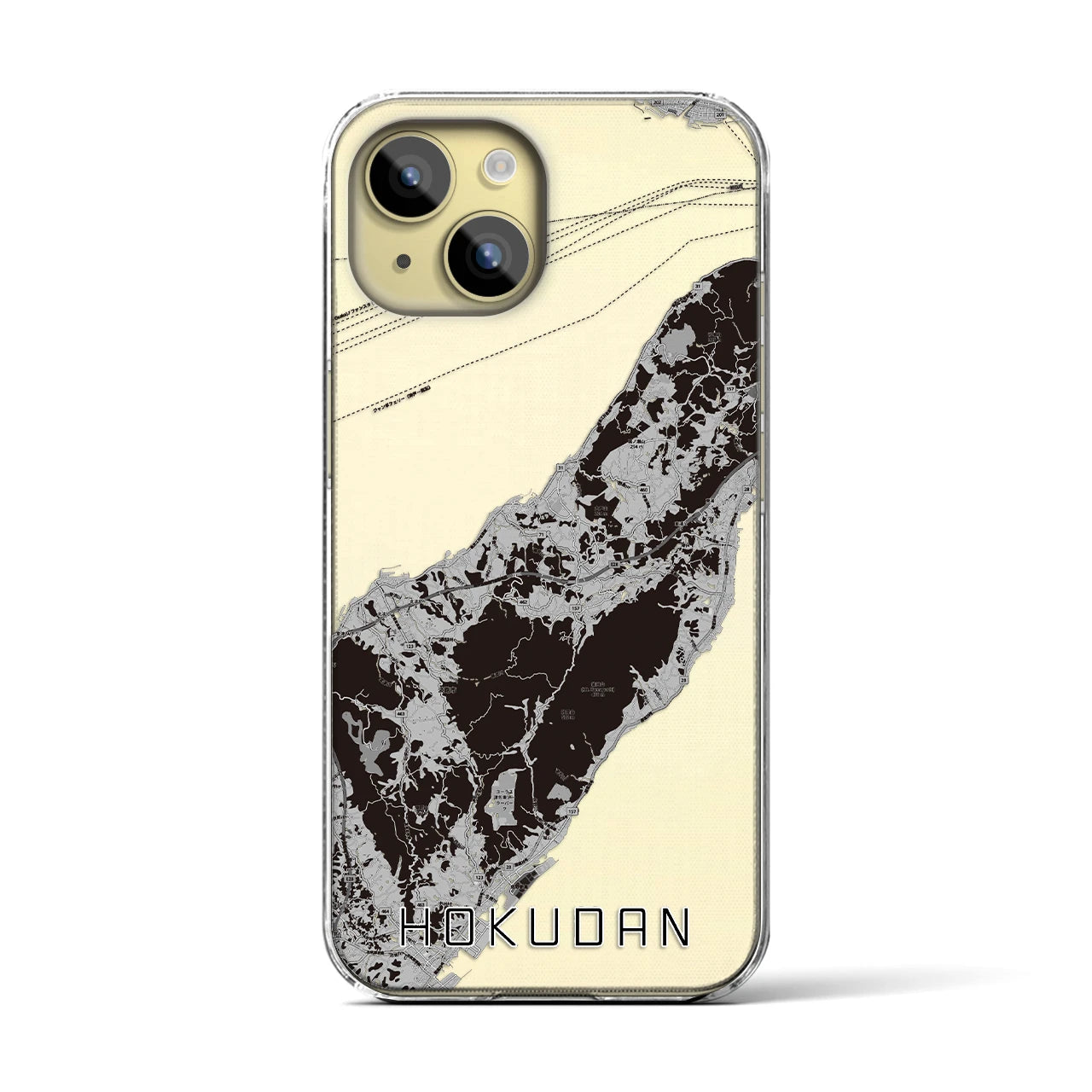 【北淡（兵庫県）】地図柄iPhoneケース（クリアタイプ）