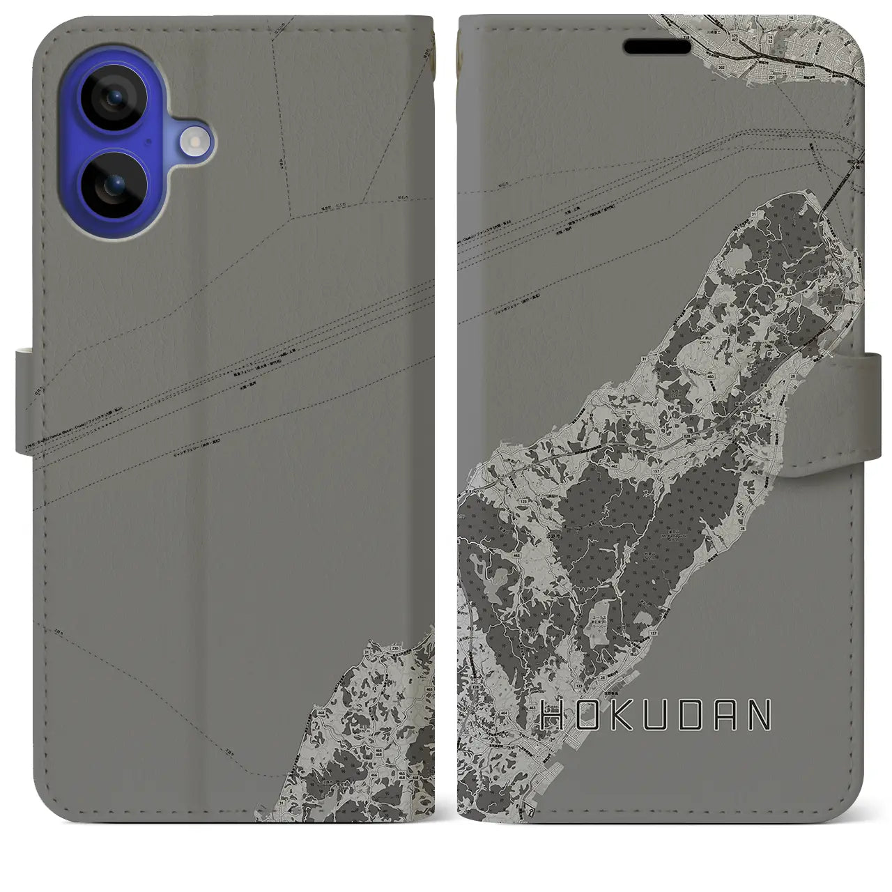 【北淡（兵庫県）】地図柄iPhoneケース（手帳タイプ）