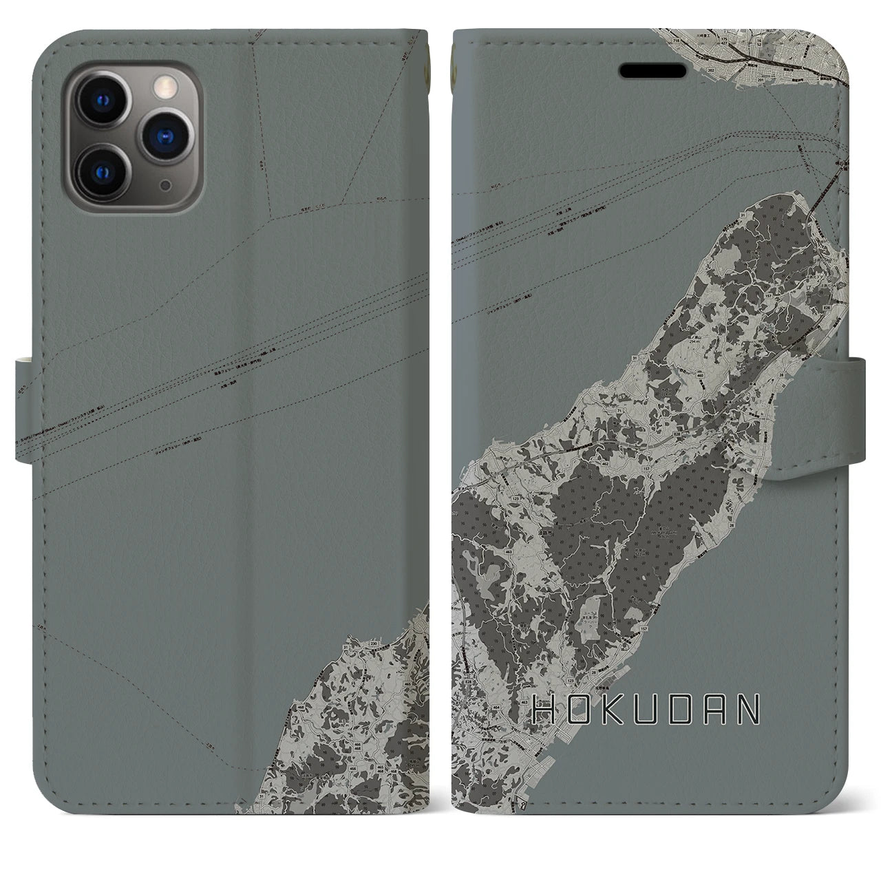 【北淡（兵庫県）】地図柄iPhoneケース（手帳タイプ）