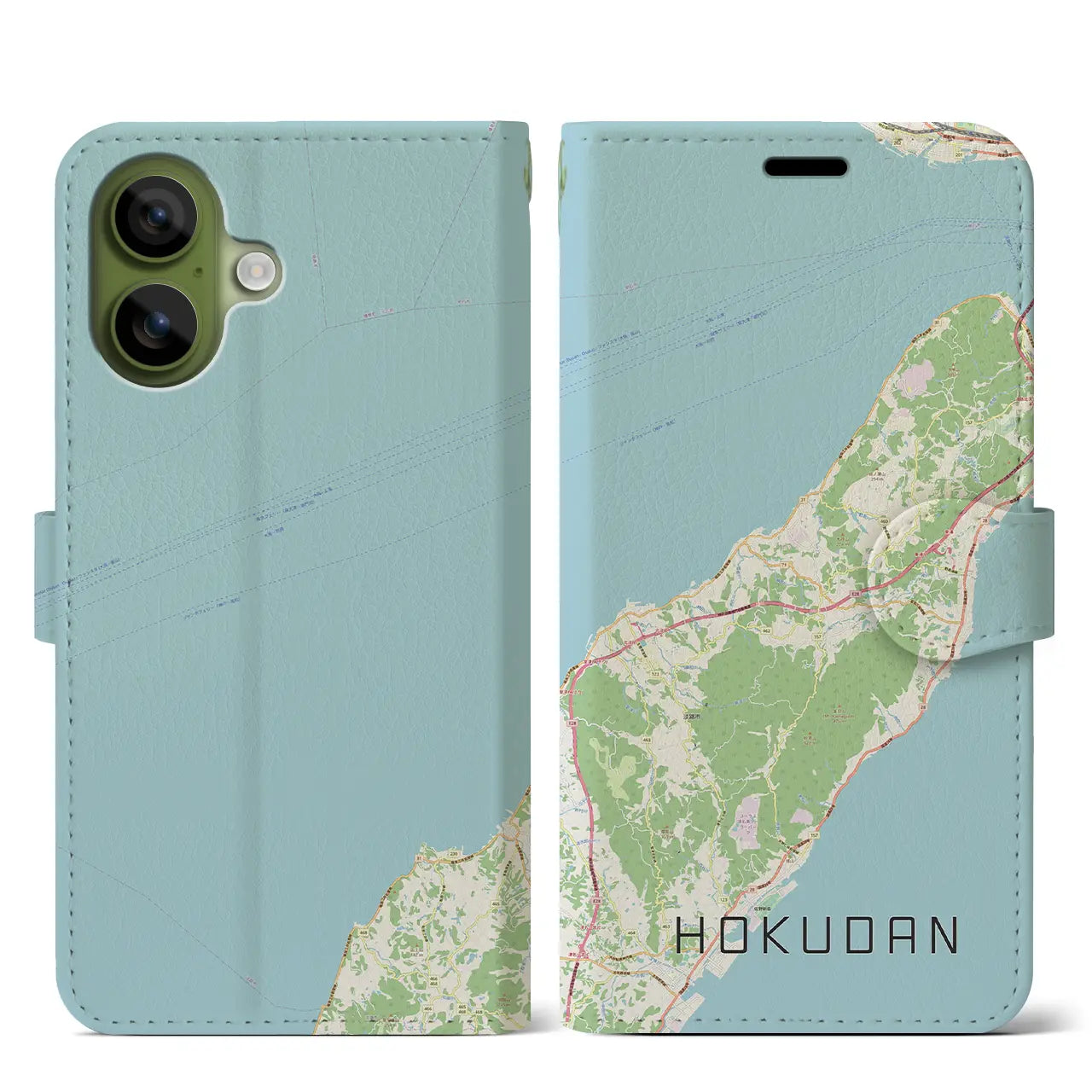 【北淡（兵庫県）】地図柄iPhoneケース（手帳タイプ）