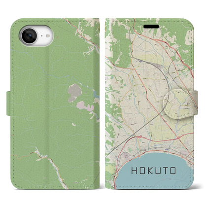 【北斗（北海道）】地図柄iPhoneケース（手帳タイプ）