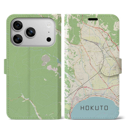 【北斗（北海道）】地図柄iPhoneケース（手帳タイプ）