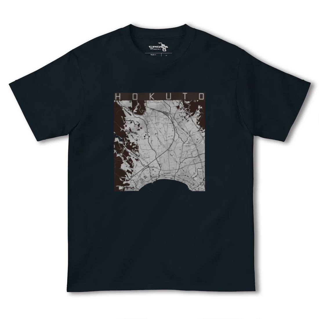 【北斗(北海道)】地図柄ヘビーウェイトTシャツ