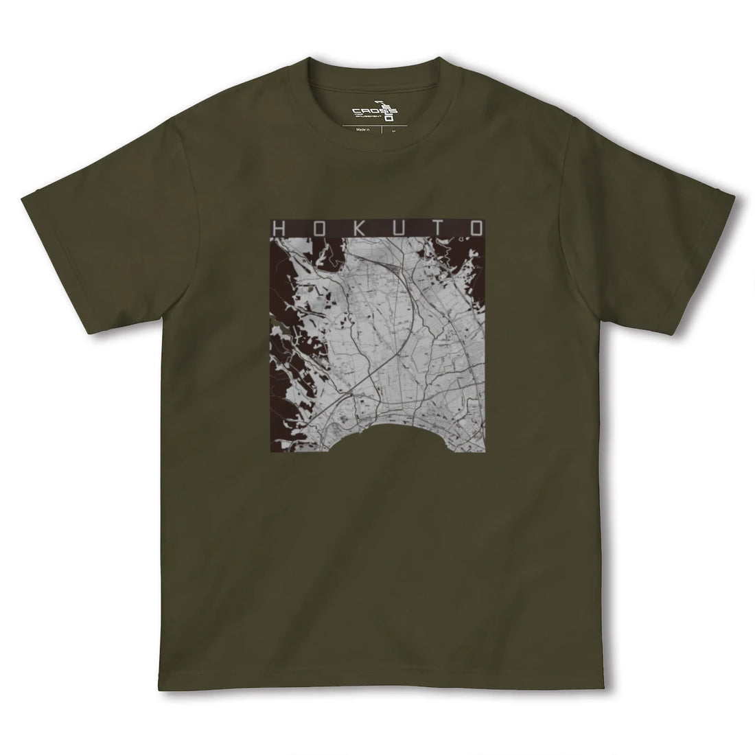 【北斗(北海道)】地図柄ヘビーウェイトTシャツ