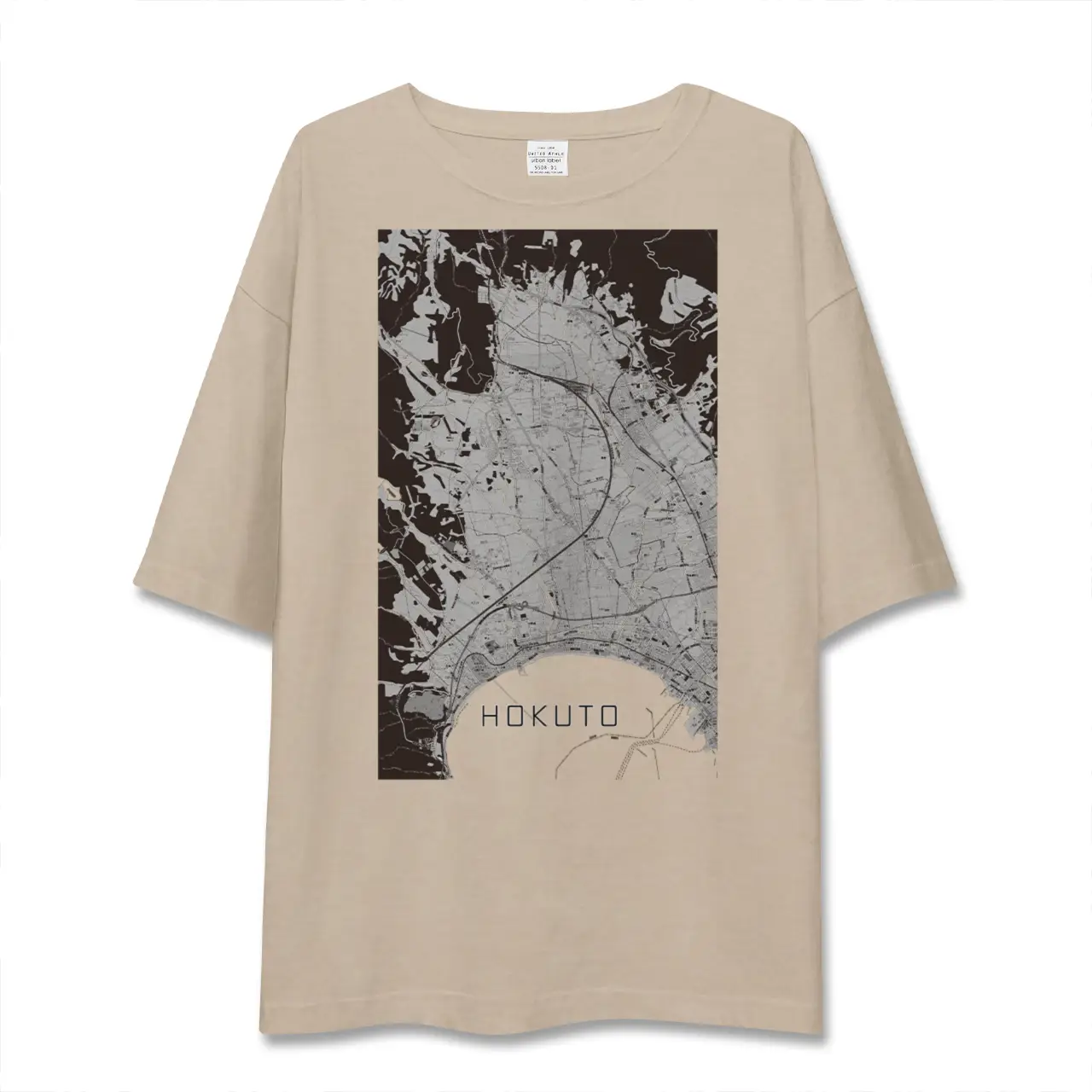 【北斗（北海道）】地図柄ビッグシルエットTシャツ