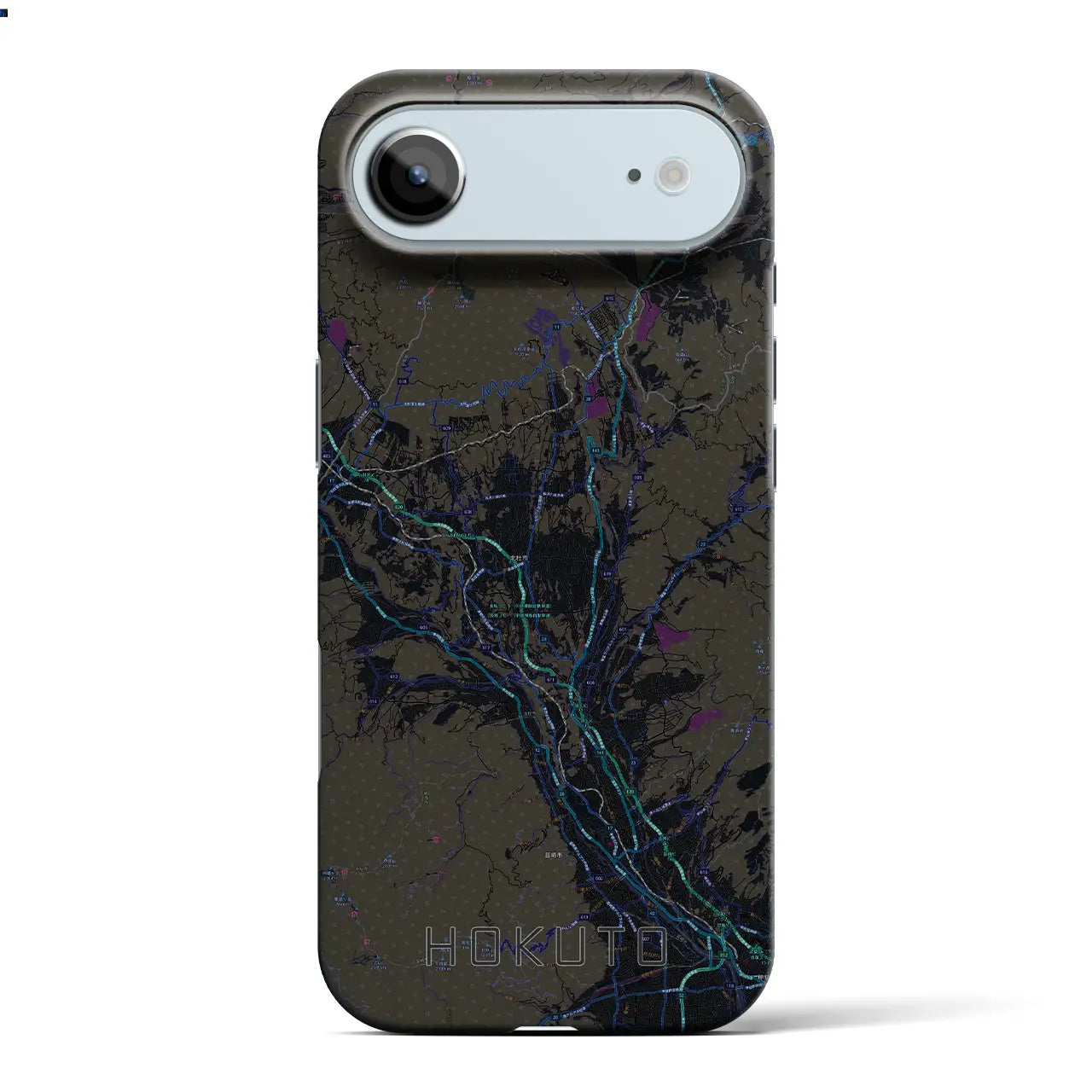 【北杜（山梨県）】地図柄iPhoneケース（バックカバータイプ）