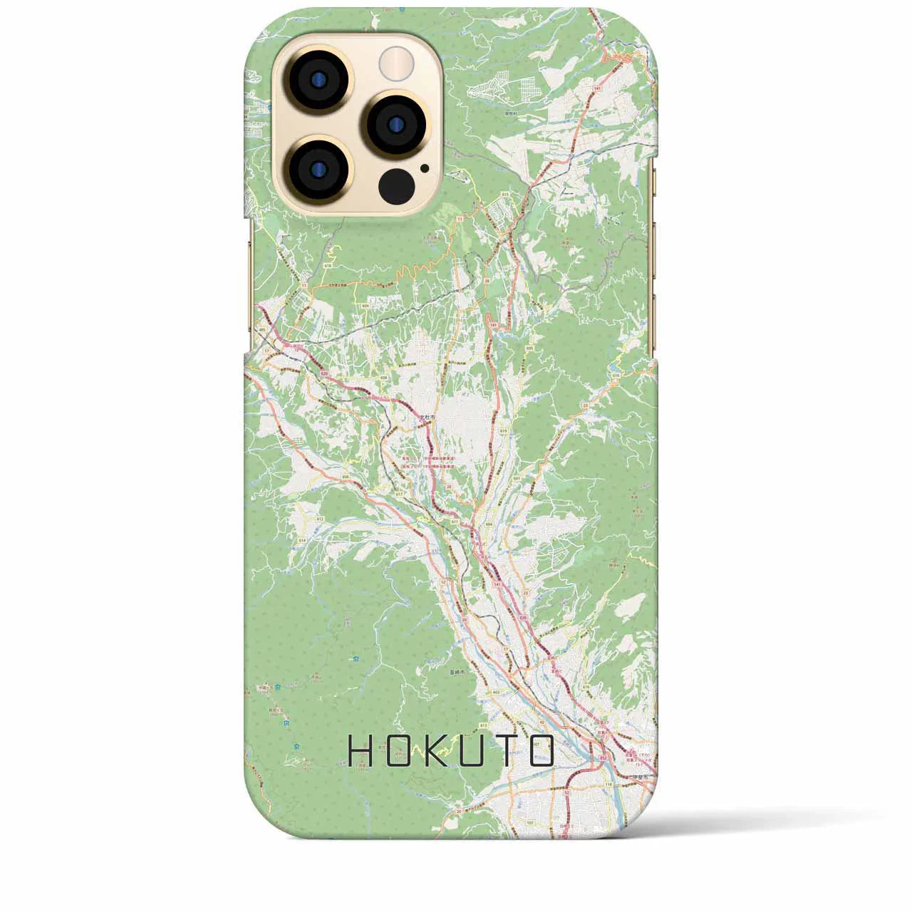 【北杜（山梨県）】地図柄iPhoneケース（バックカバータイプ）