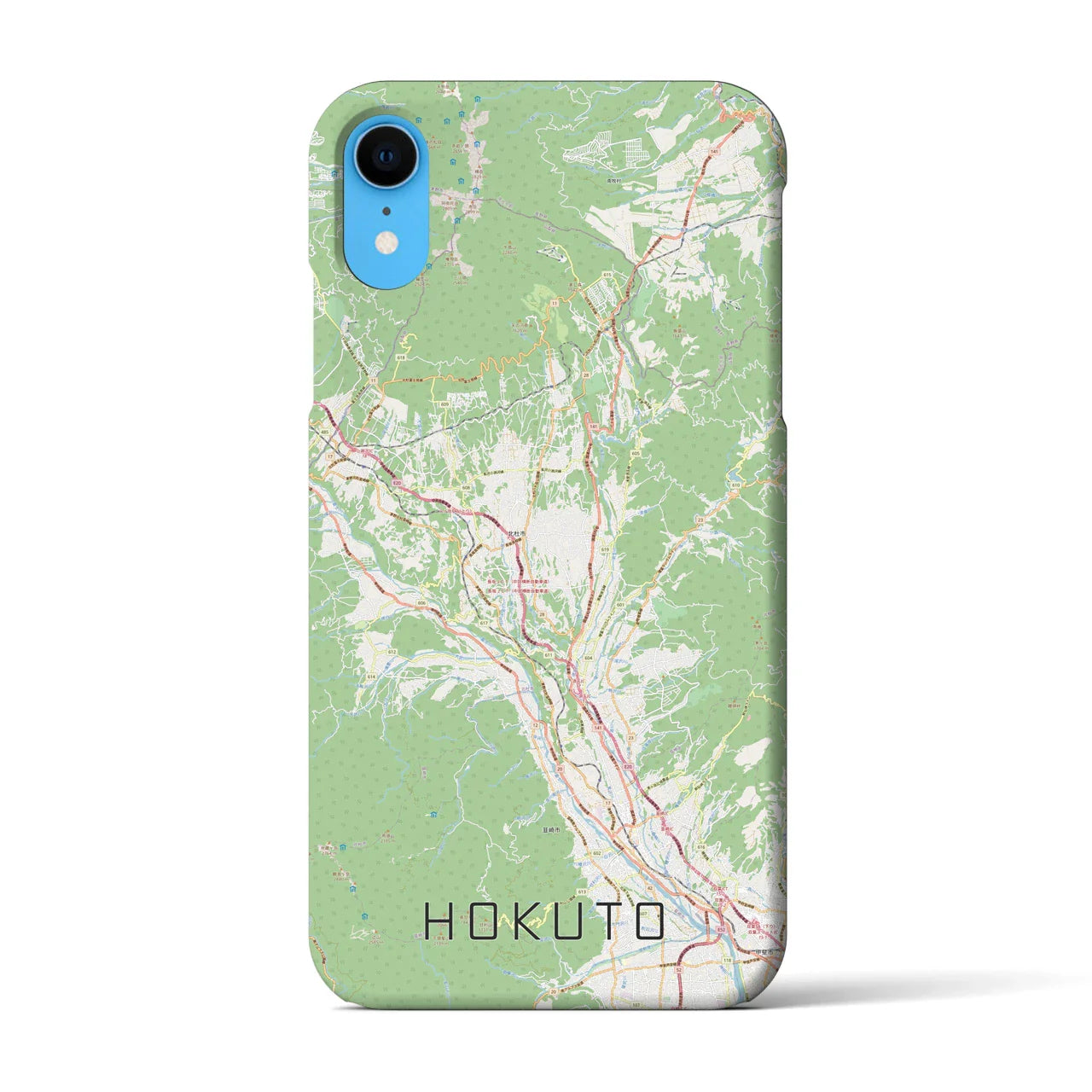 【北杜（山梨県）】地図柄iPhoneケース（バックカバータイプ）