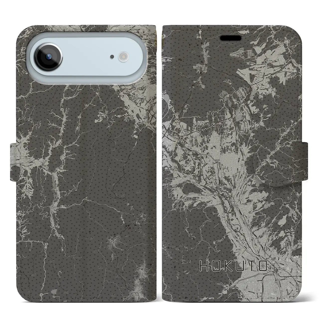 【北杜（山梨県）】地図柄iPhoneケース（手帳タイプ）