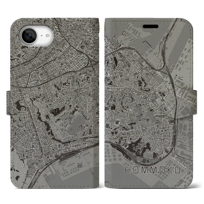 【本牧（神奈川県）】地図柄iPhoneケース（手帳タイプ）