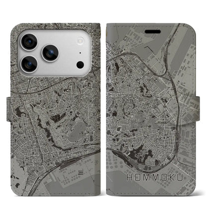 【本牧（神奈川県）】地図柄iPhoneケース（手帳タイプ）