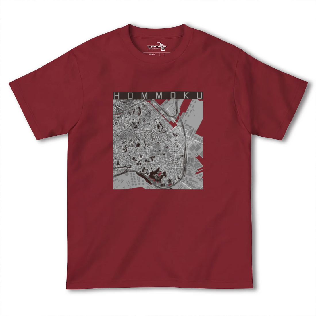 【本牧（神奈川県）】地図柄ヘビーウェイトTシャツ
