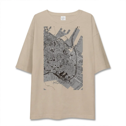 【本牧（神奈川県）】地図柄ビッグシルエットTシャツ