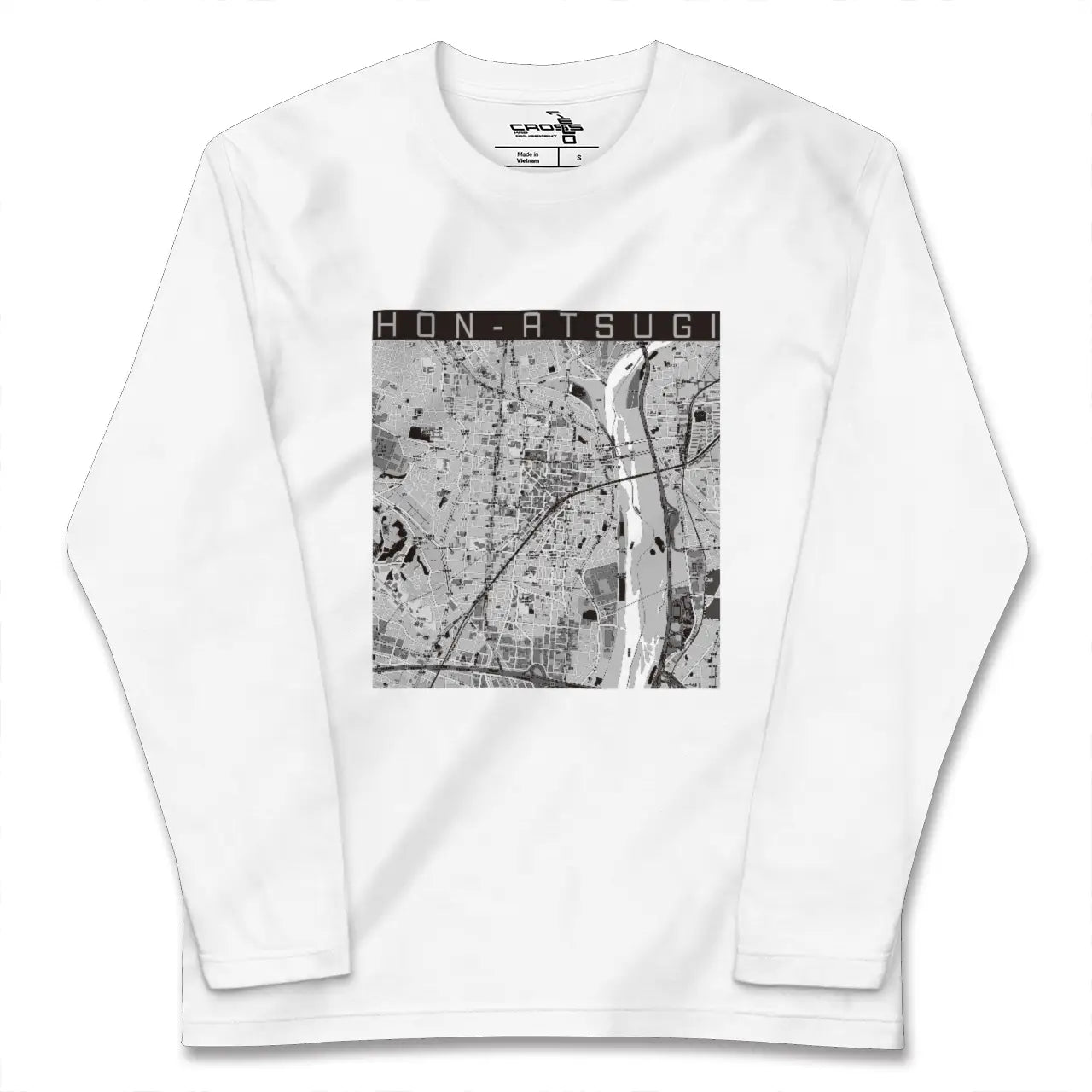 【本厚木（神奈川県）】地図柄ロングスリーブTシャツ