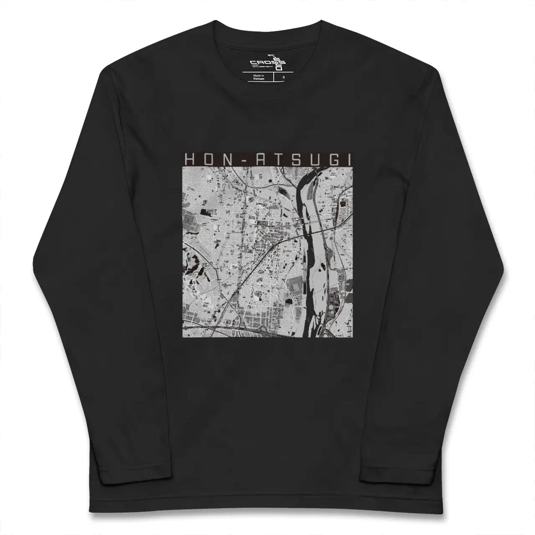 【本厚木（神奈川県）】地図柄ロングスリーブTシャツ