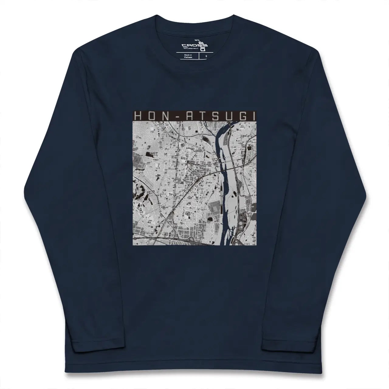 【本厚木（神奈川県）】地図柄ロングスリーブTシャツ