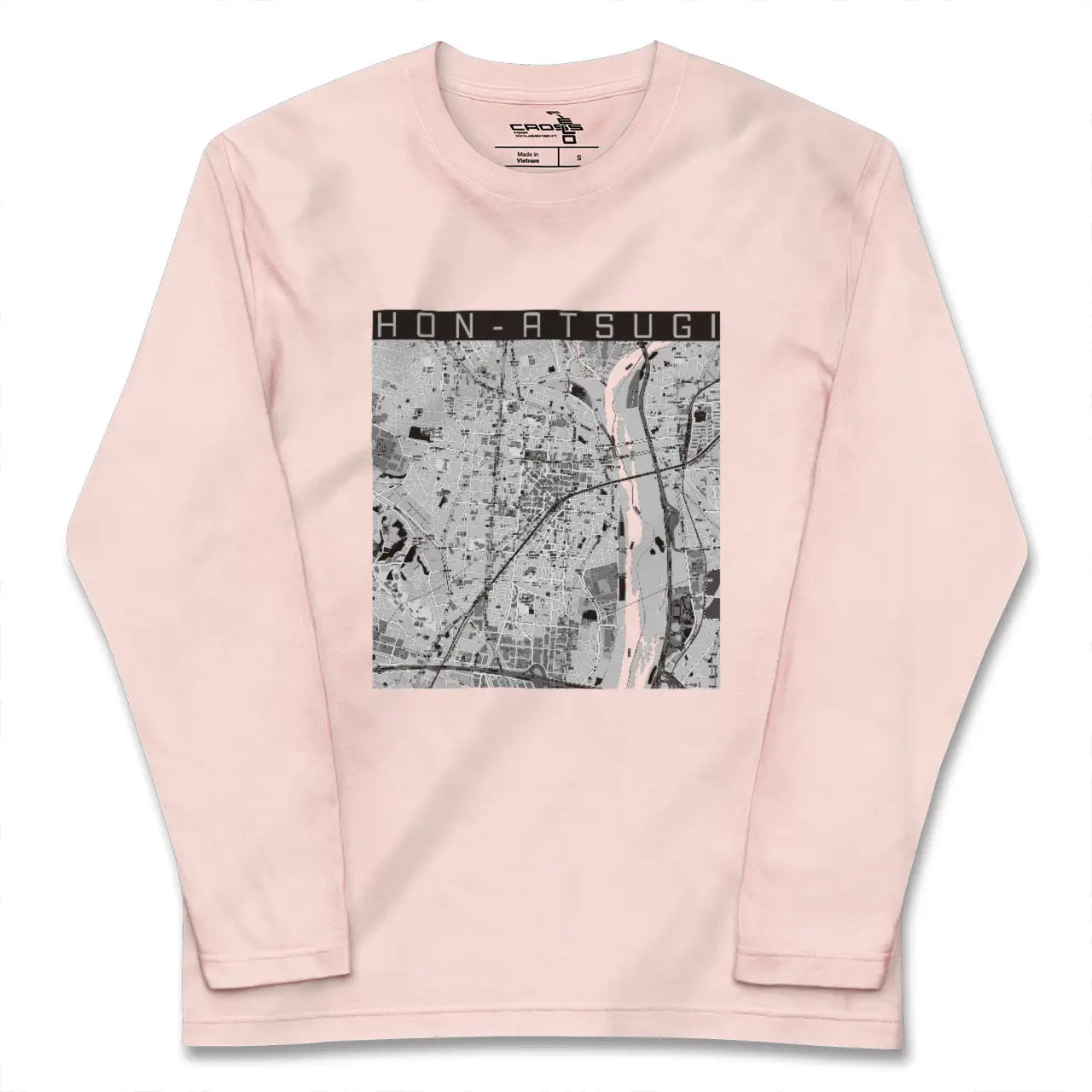 【本厚木（神奈川県）】地図柄ロングスリーブTシャツ