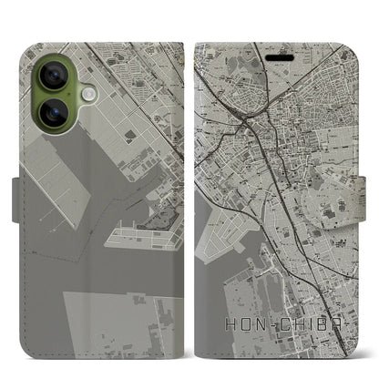 【本千葉（千葉県）】地図柄iPhoneケース（手帳タイプ）