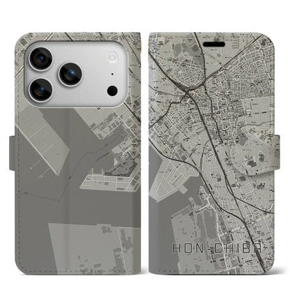 【本千葉（千葉県）】地図柄iPhoneケース（手帳タイプ）