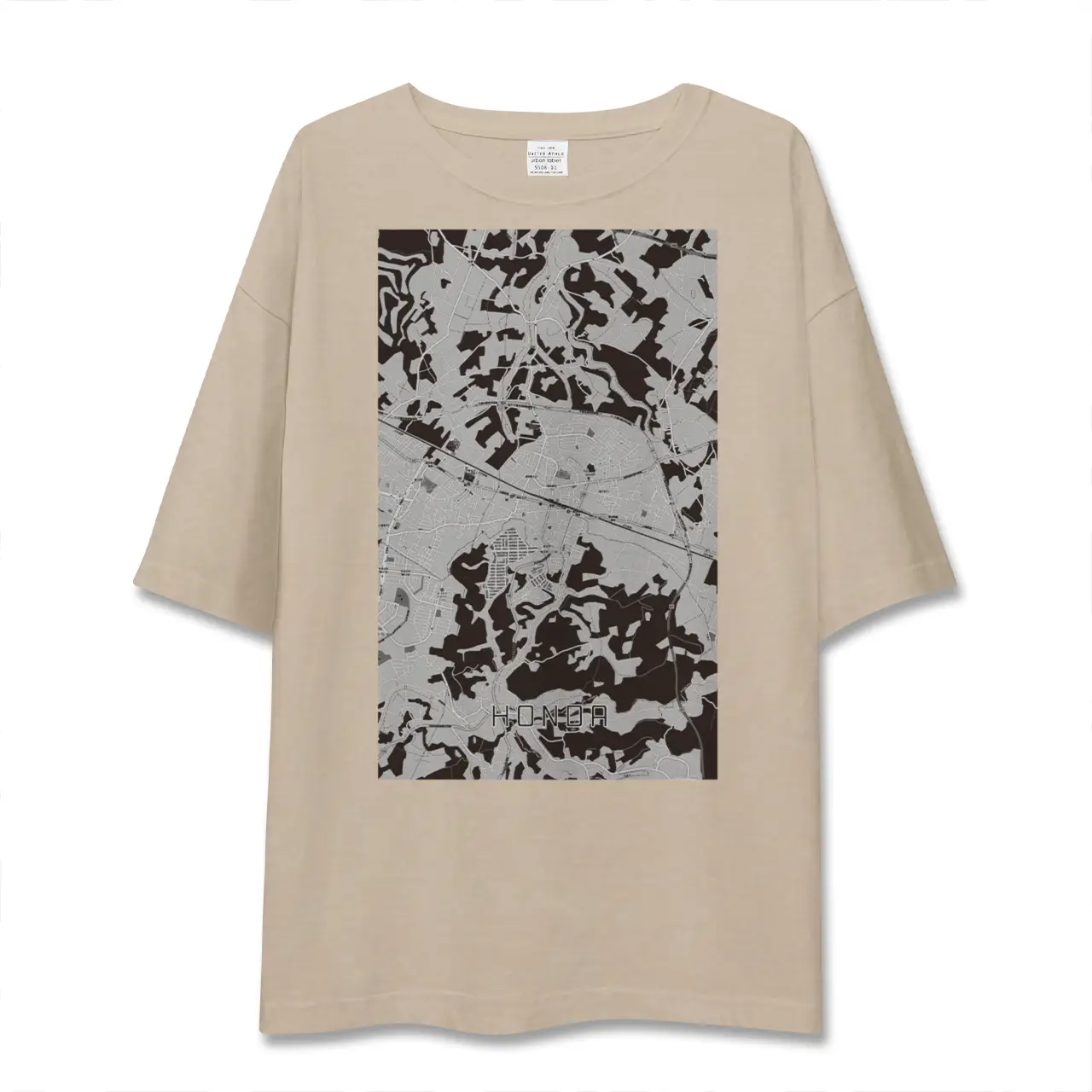 【誉田（千葉県）】地図柄ビッグシルエットTシャツ