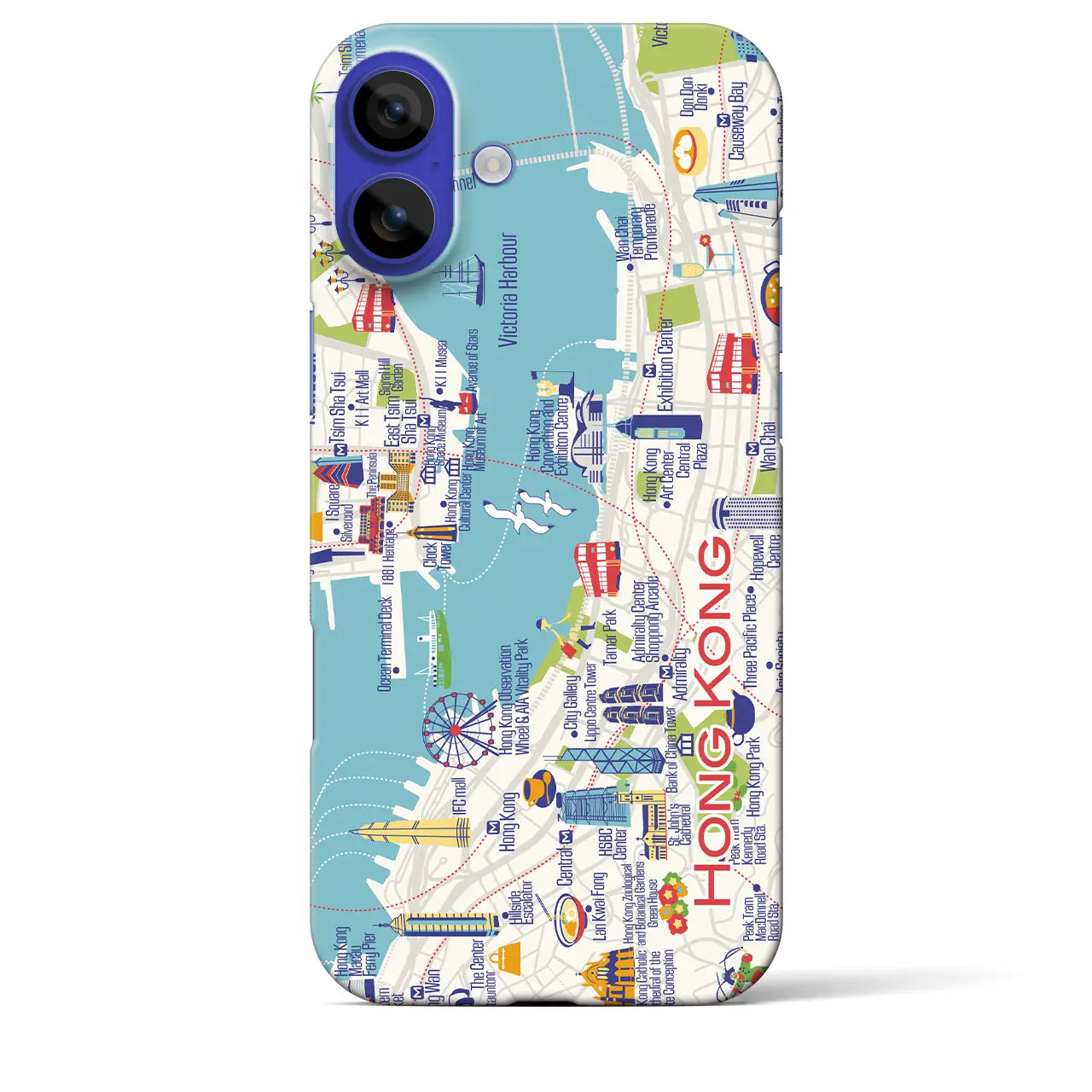 【香港】イラストマップiPhoneケース（バックカバータイプ）