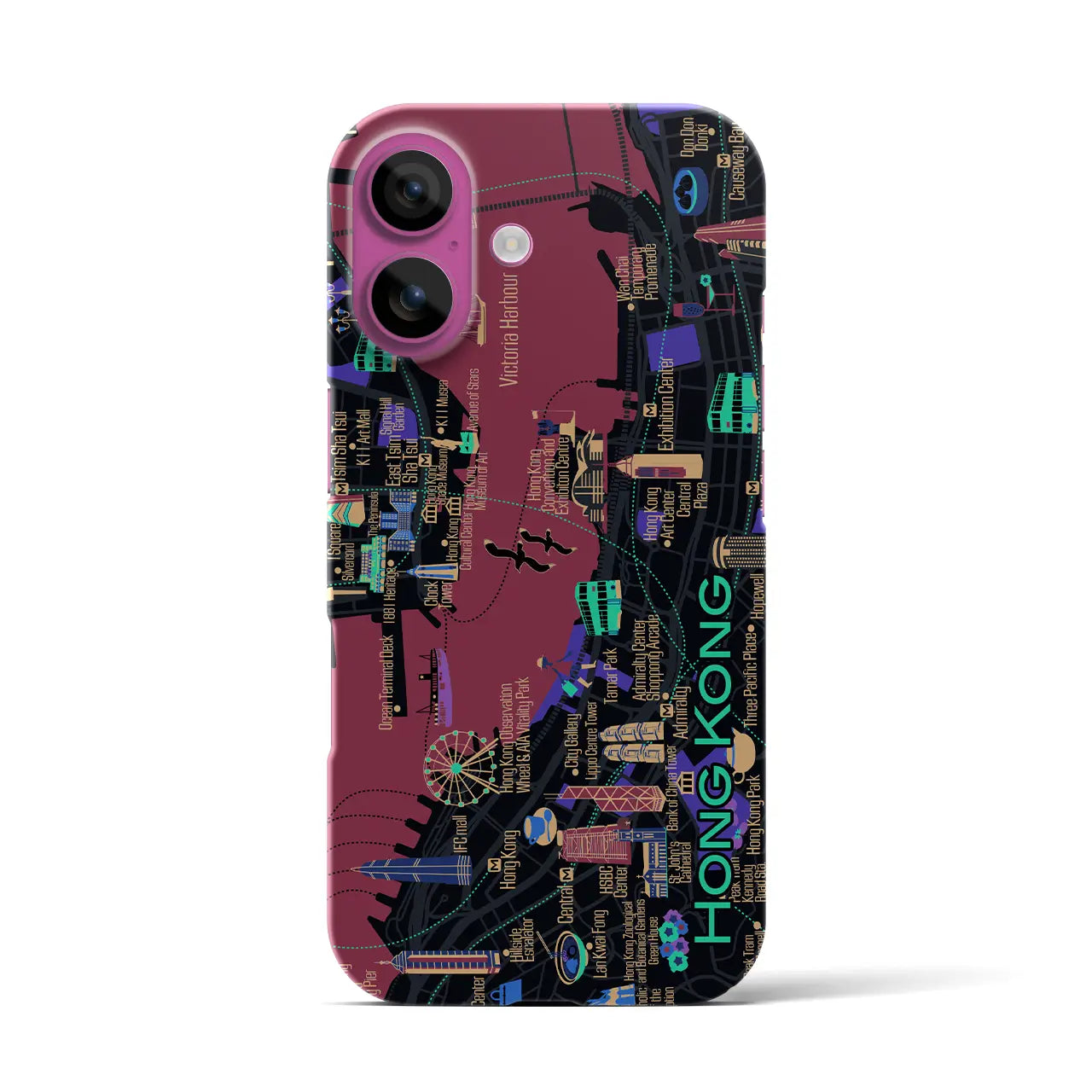 【香港】イラストマップiPhoneケース（バックカバータイプ）