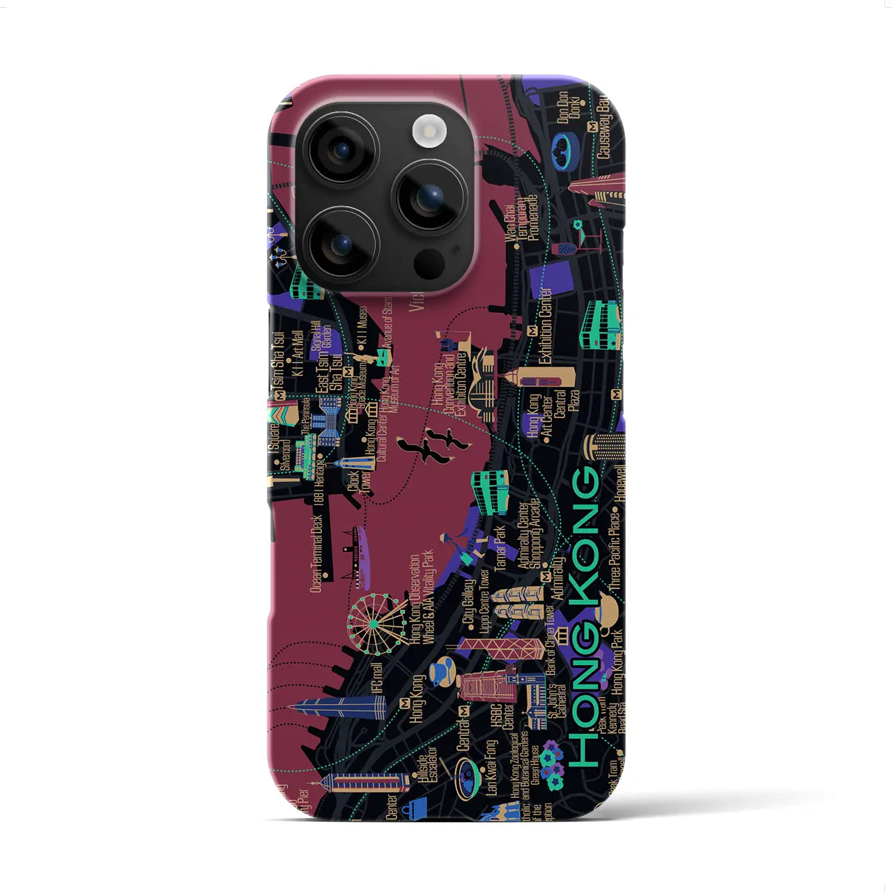 【香港】イラストマップiPhoneケース（バックカバータイプ）