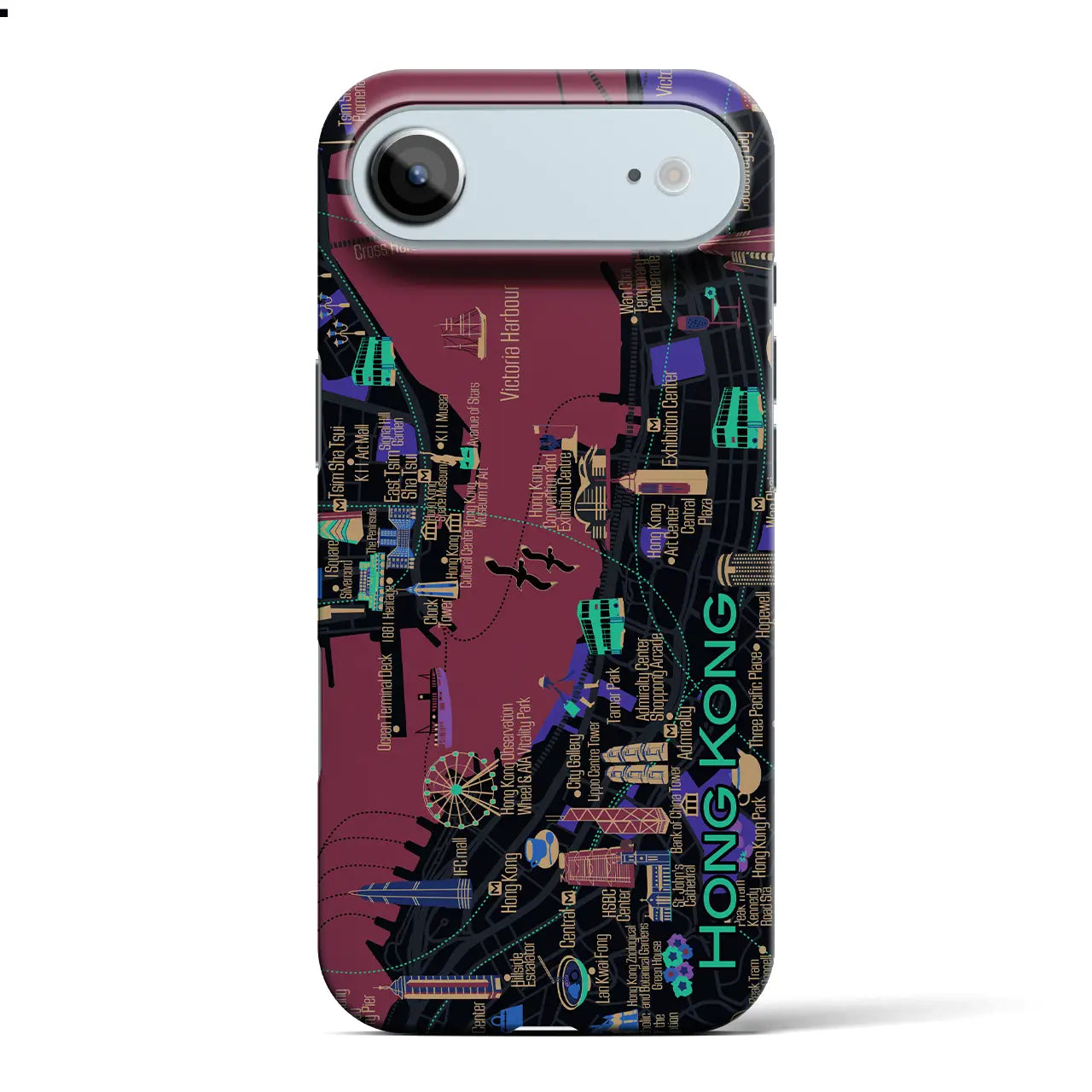 【香港】イラストマップiPhoneケース（バックカバータイプ）