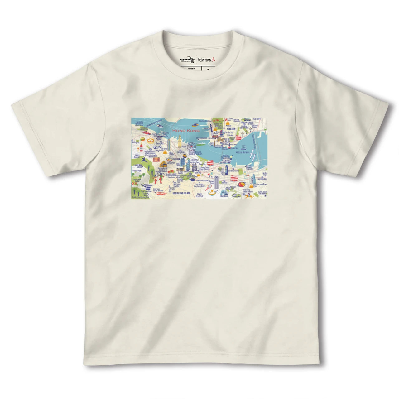【香港（中華人民共和国）】イラストマップTシャツ
