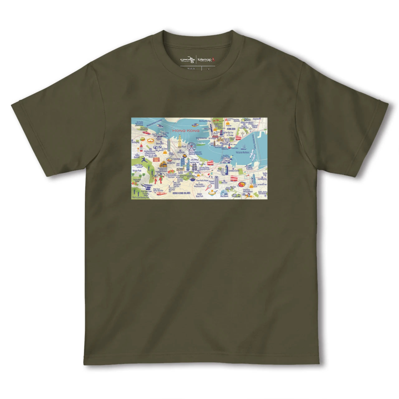 【香港（中華人民共和国）】イラストマップTシャツ