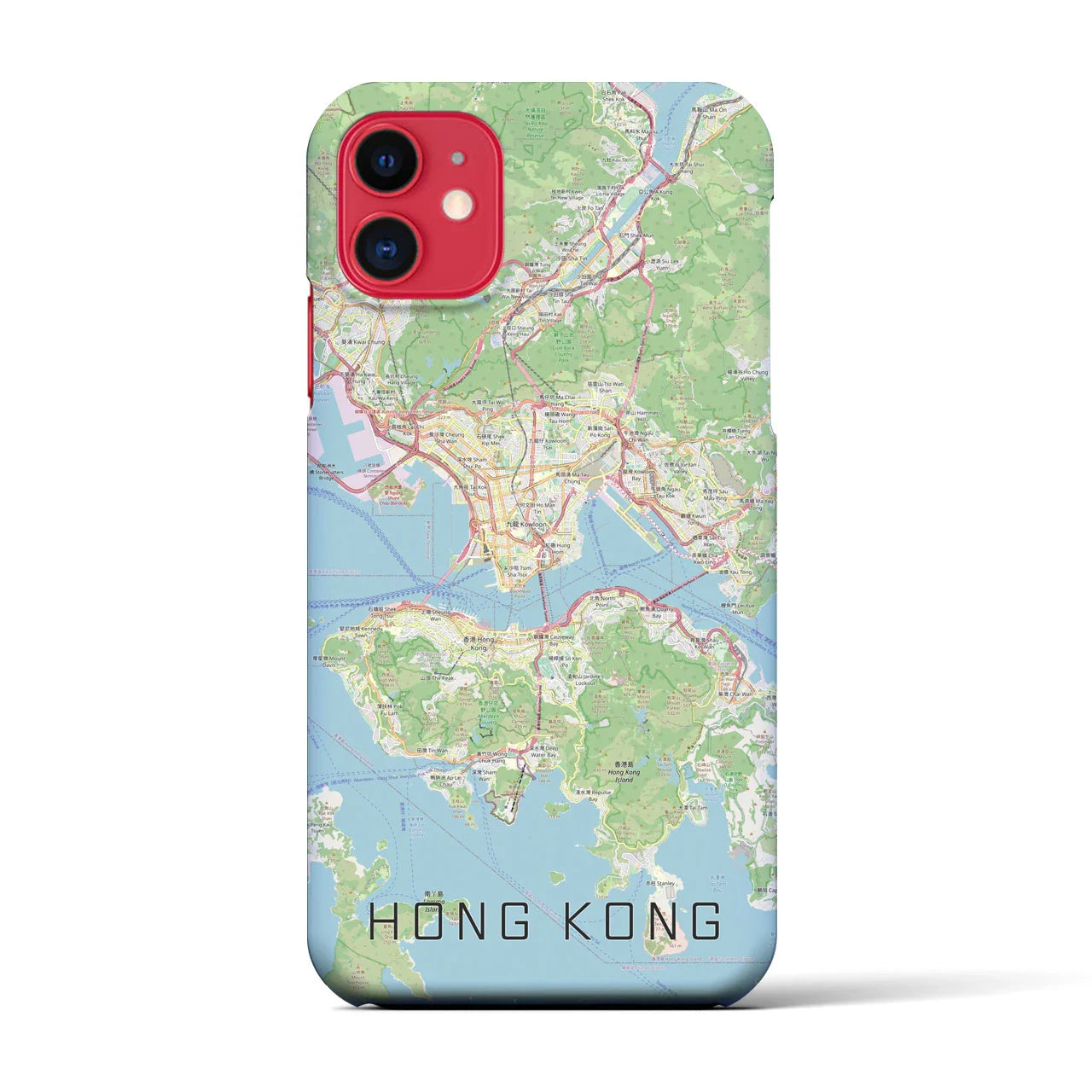 【香港（中華人民共和国）】地図柄iPhoneケース（バックカバータイプ）