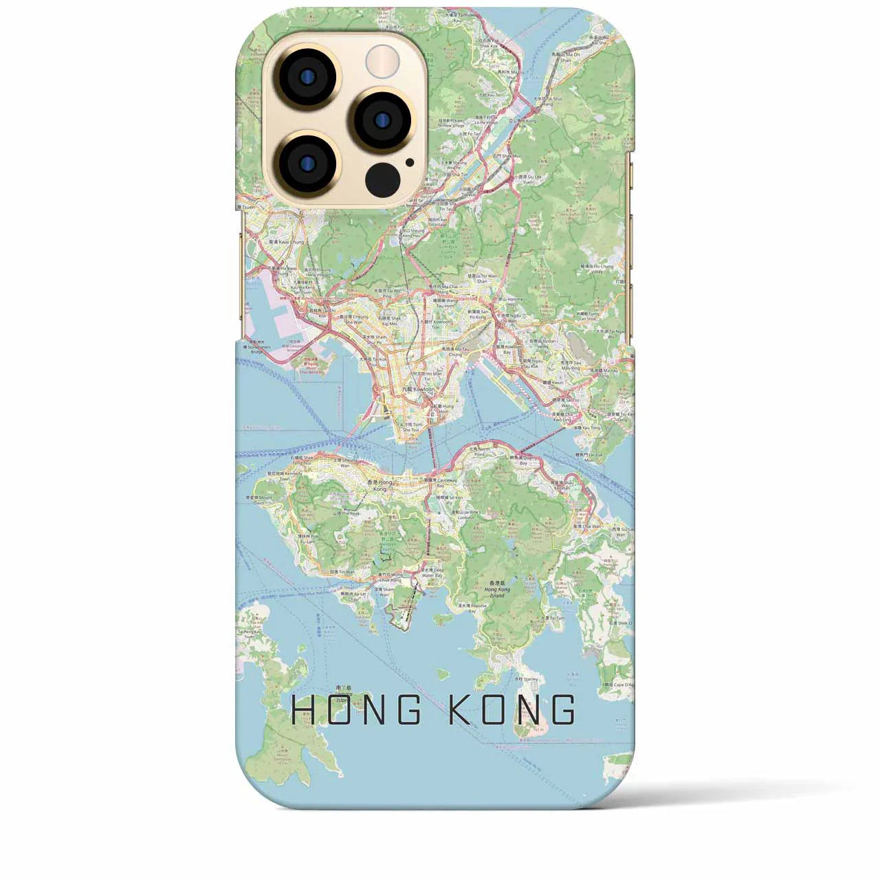 【香港（中華人民共和国）】地図柄iPhoneケース（バックカバータイプ）